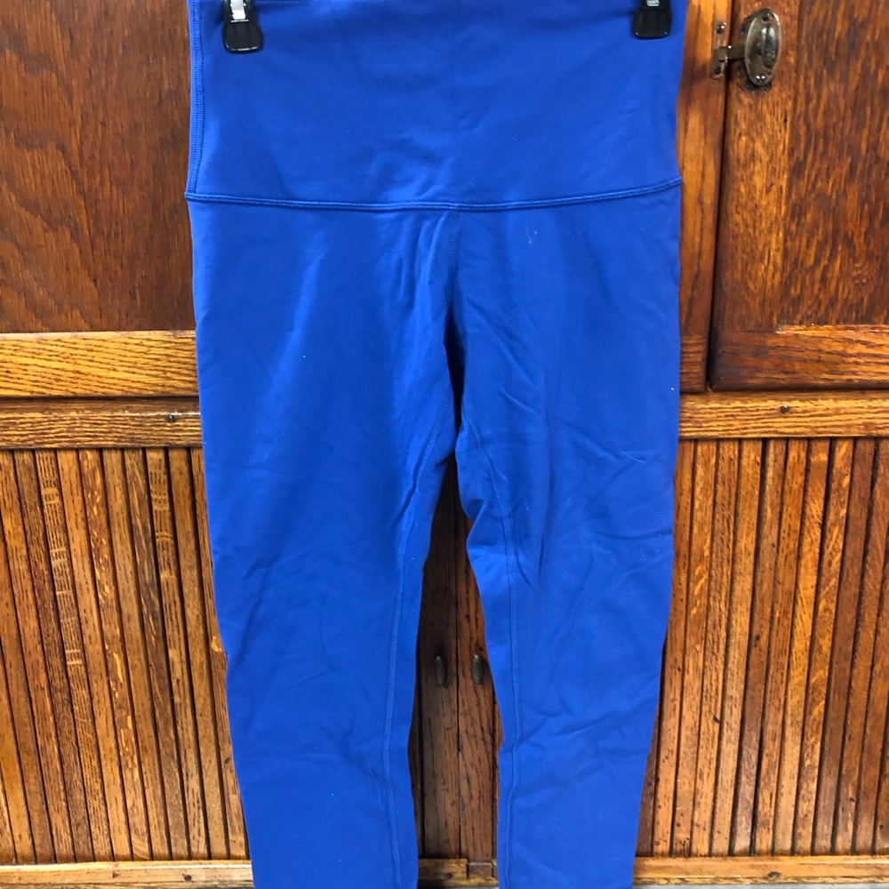 Lululemon blue yoga pants. Lightly worn size 8